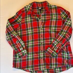 Lands' End Multicolor Plaid Shirt
